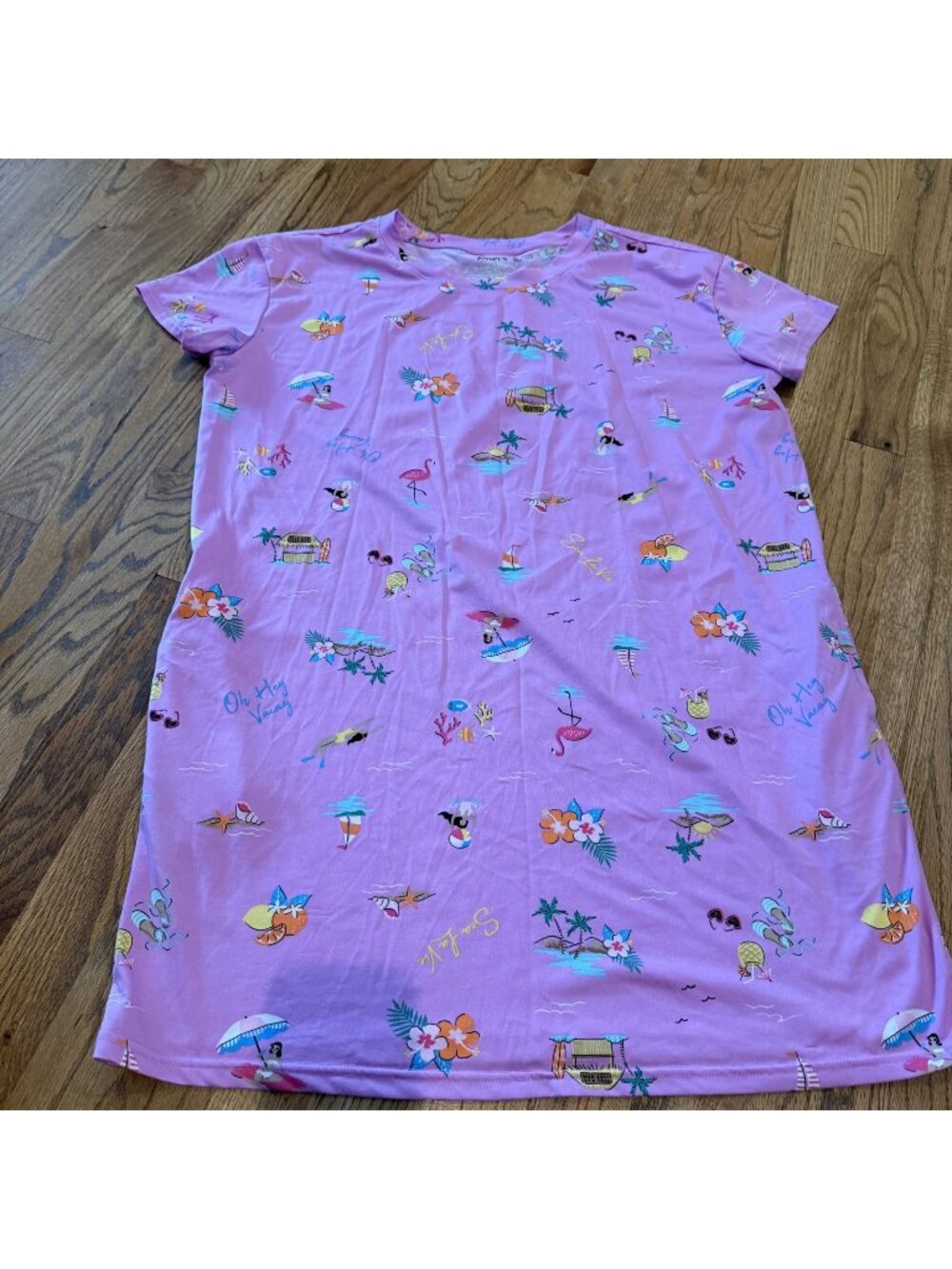 JoySpun Womens Small Pink Summer Nigh Gown Sleep Shirt